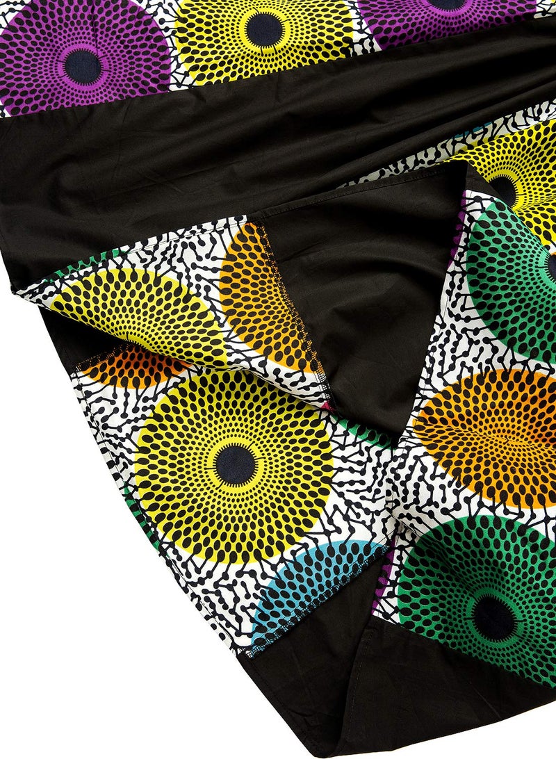 SHENBOLEN Women African Print Maxi Skirt Ankara High Waist Long Skirts (One Size, A) - Image 5